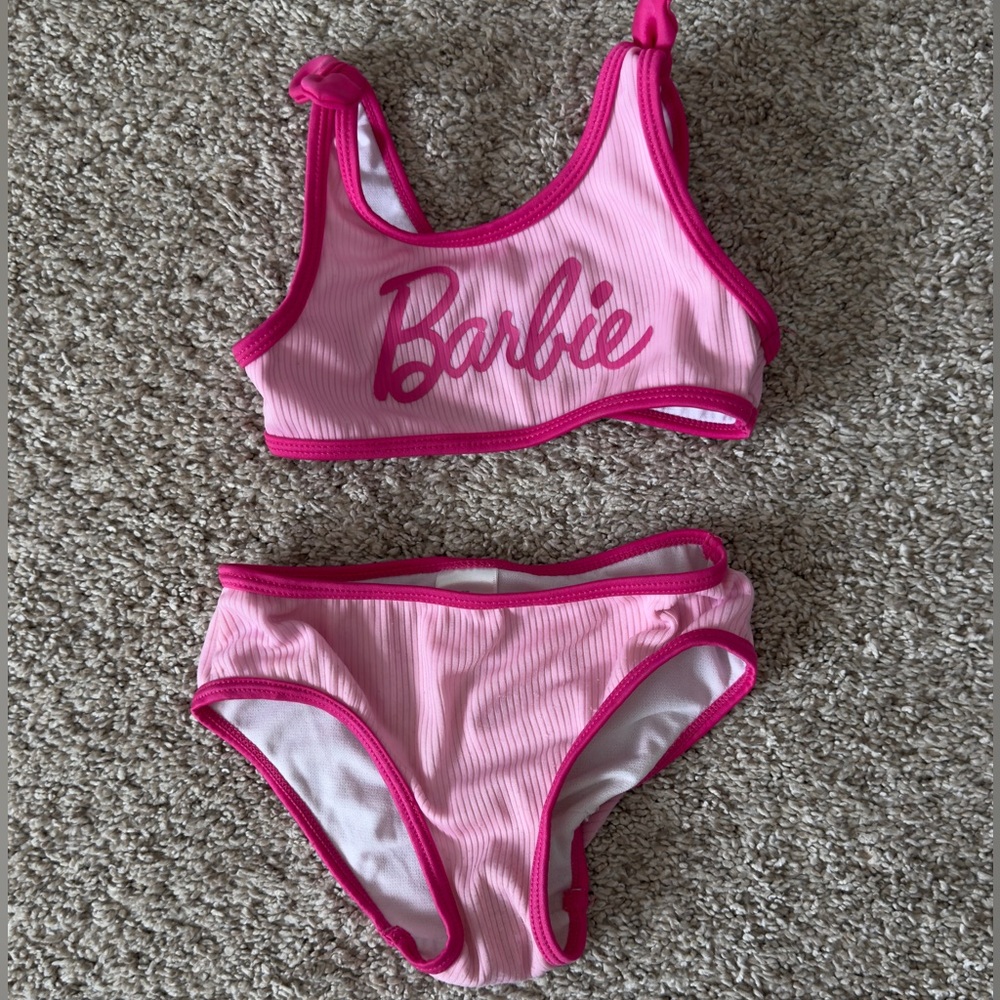 Barbie Toddler girls Pink 2 Piece Bikini Bathing Suit swim suit Size 2T